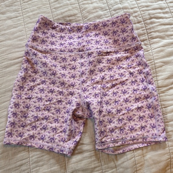 LoveShackFancy // Giada Biker Shorts, Size Large, Purple Meadow Print - Picture 4 of 7